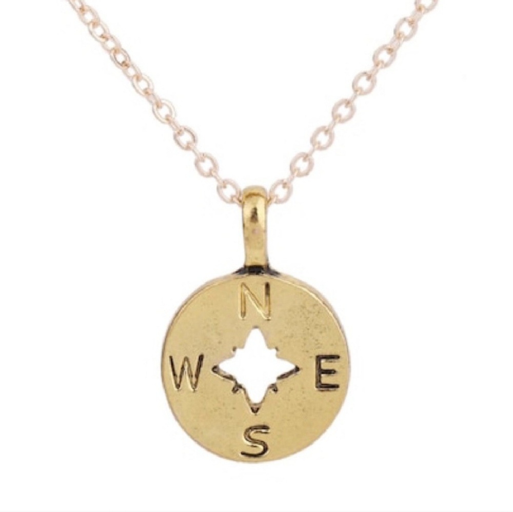 Dainty Compass Gold Necklace